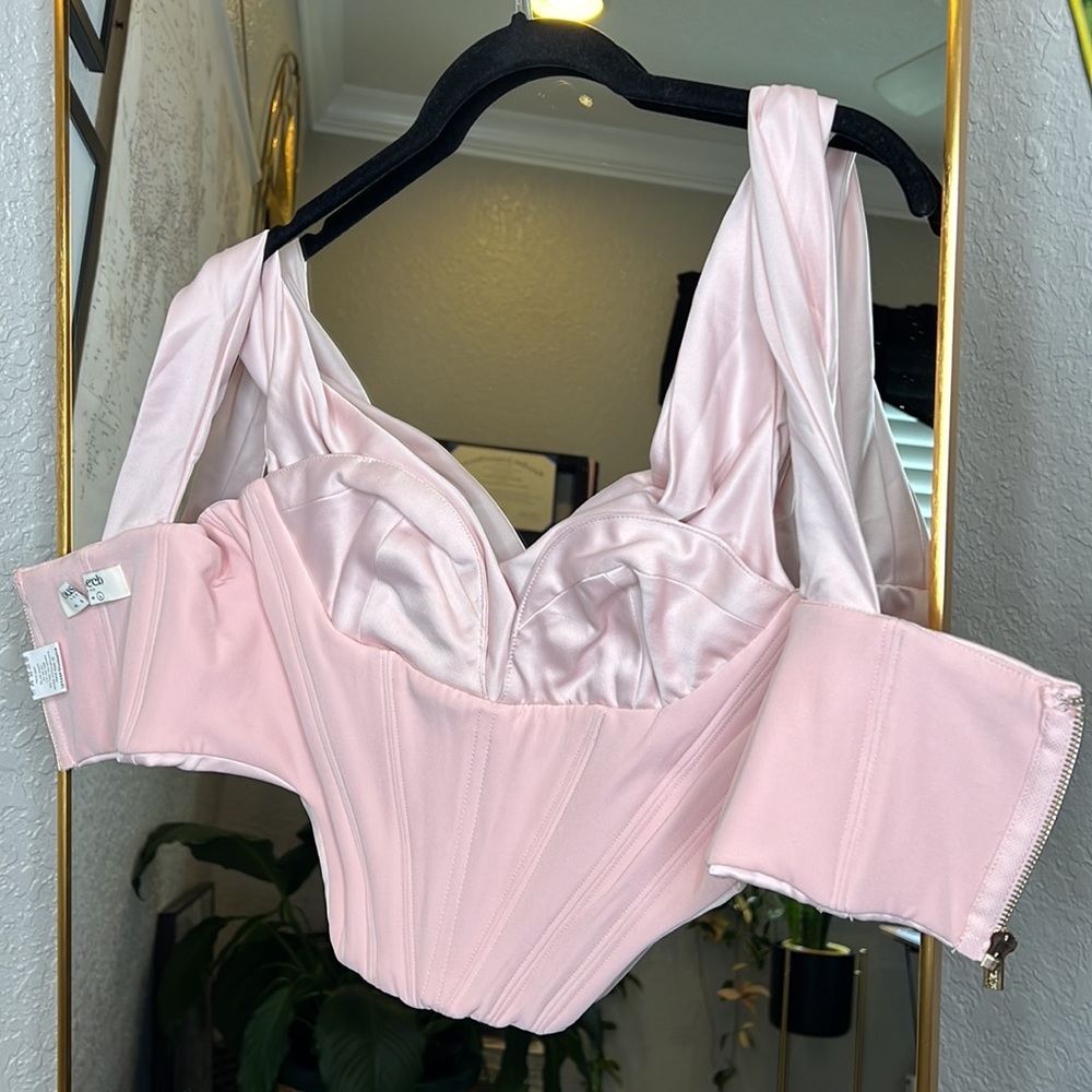 HOUSE OF CB 'Giuseppina' Blush Satin Bustier Corset NWOT - Picture 11 of 11